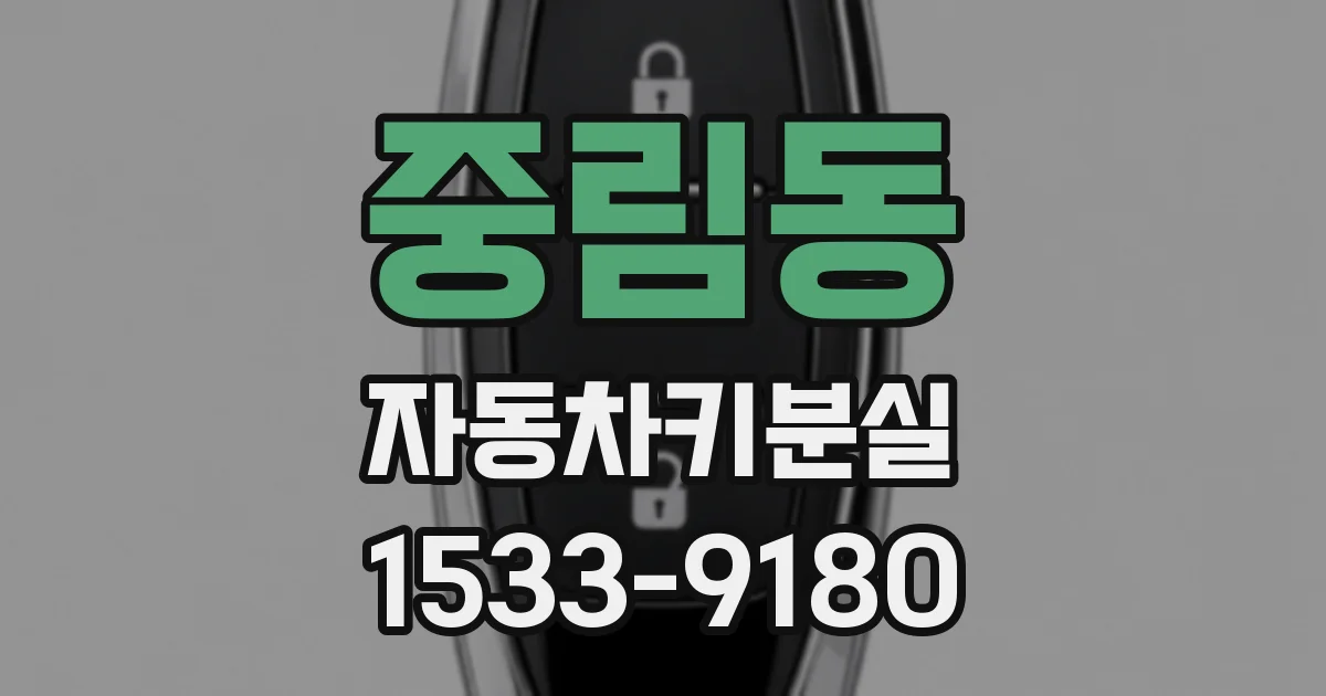 중림동 자동차키분실