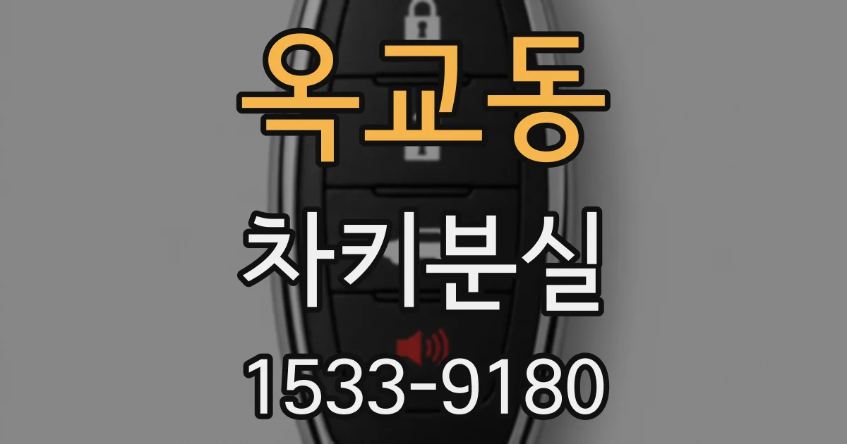 옥교동 차키분실