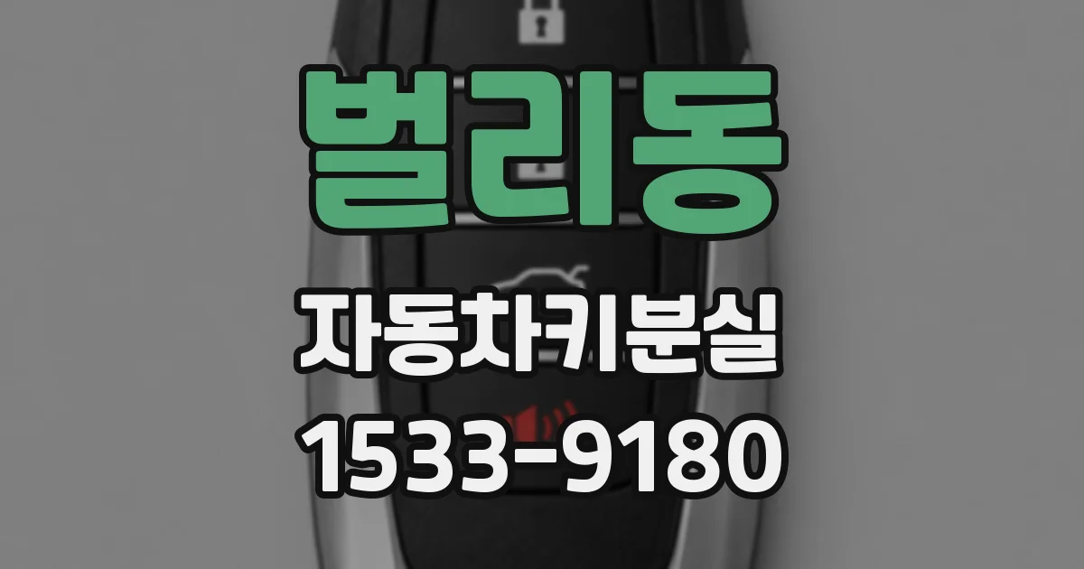 벌리동 자동차키분실