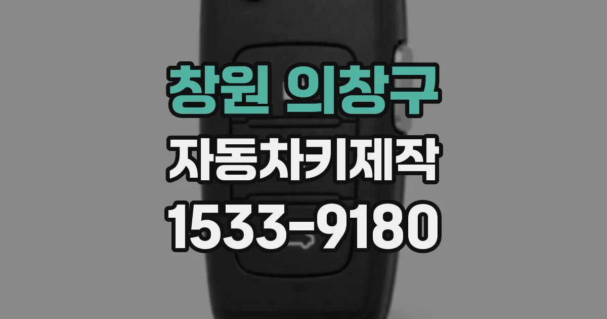 창원 의창구 자동차키제작