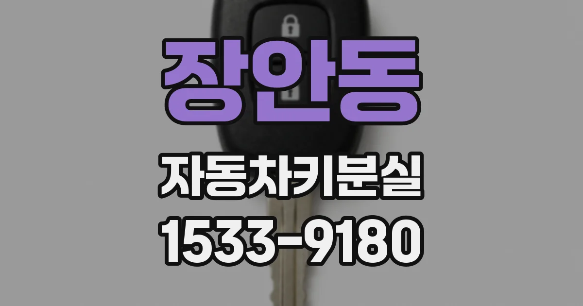 장안동 자동차키분실