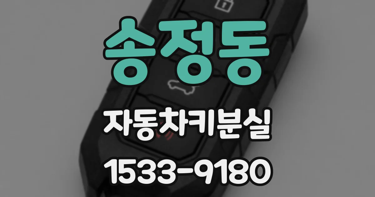 송정동 자동차키분실