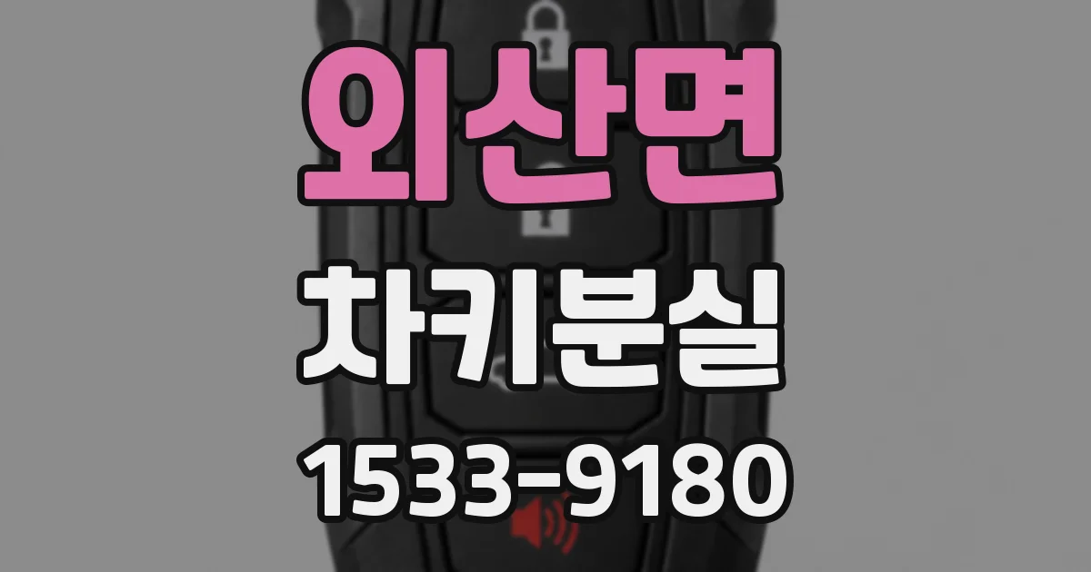 외산면 차키분실