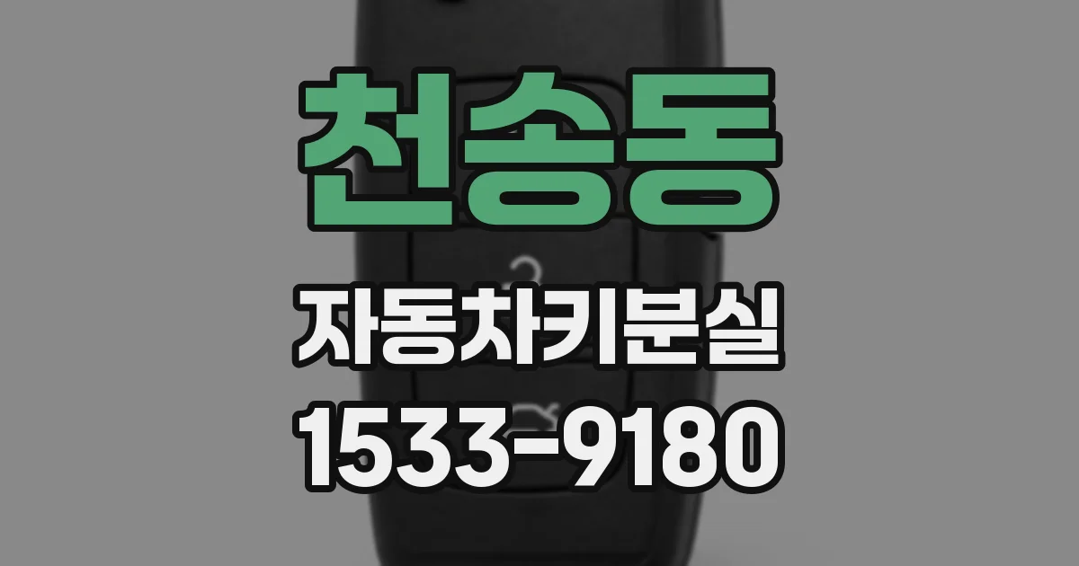 천송동 자동차키분실