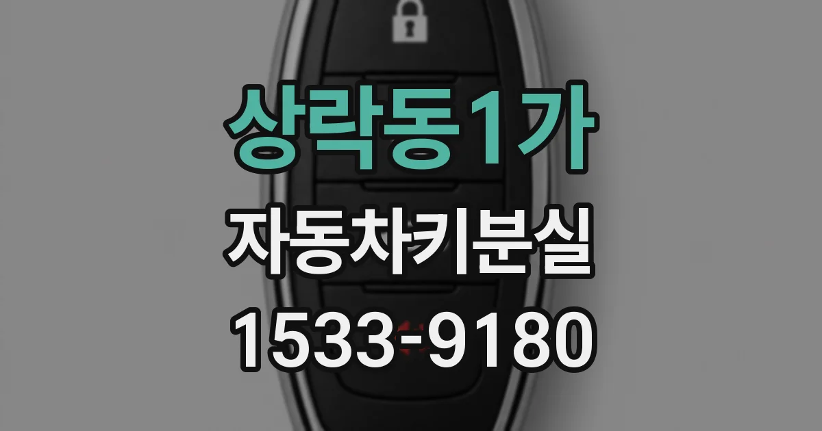 상락동1가 자동차키분실