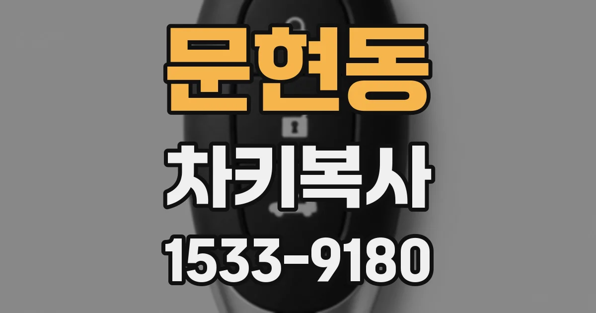 문현동 차키복사