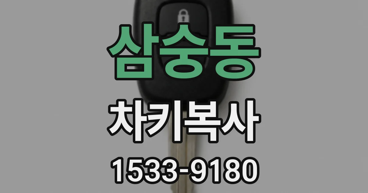 삼숭동 차키복사