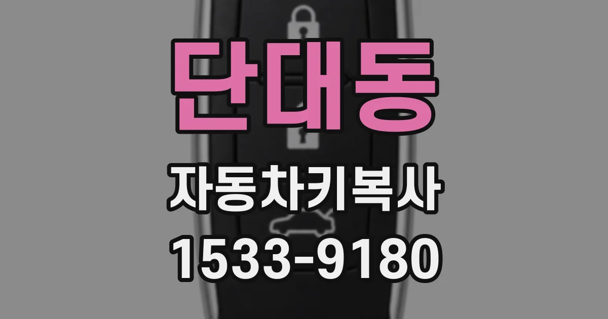 단대동 자동차키복사