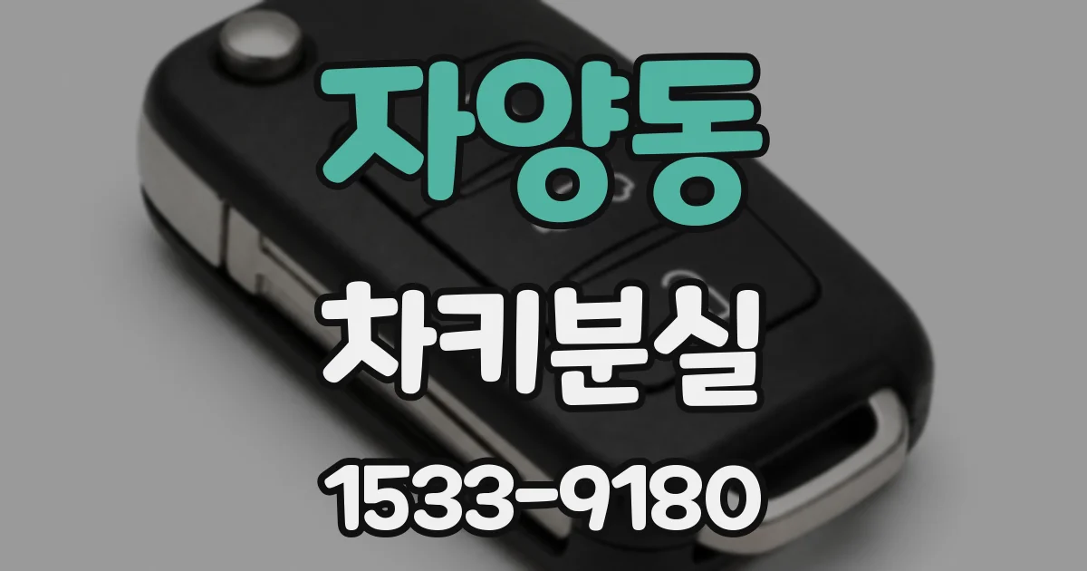자양동 차키분실
