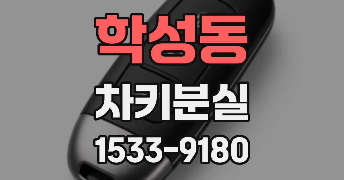 학성동 차키분실