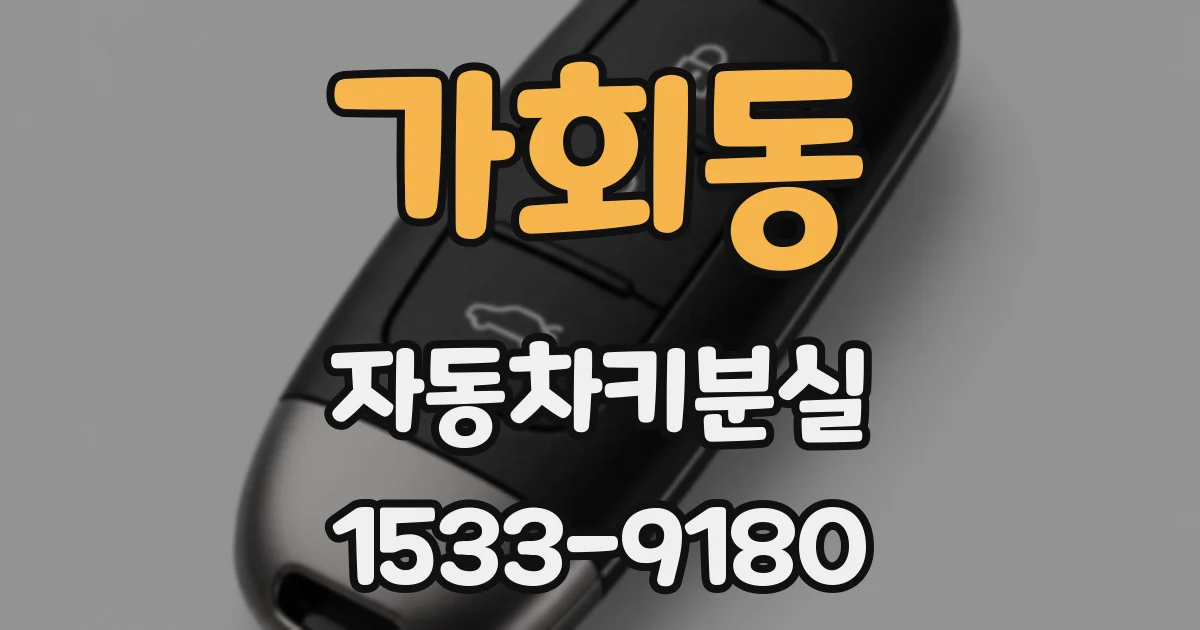 가회동 자동차키분실