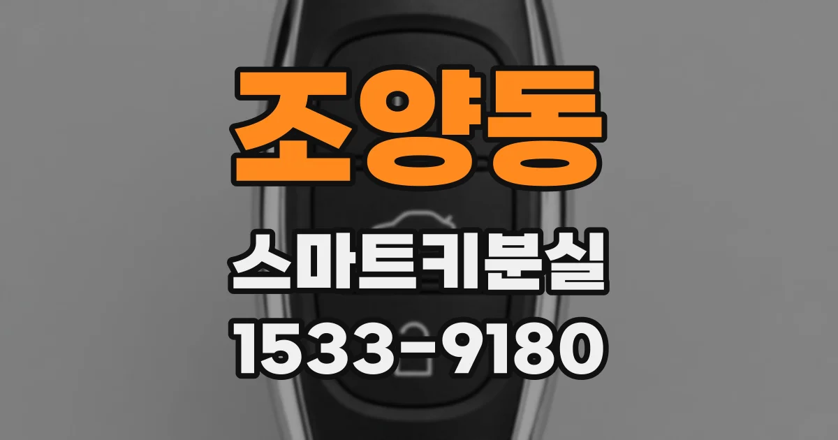 조양동 스마트키분실