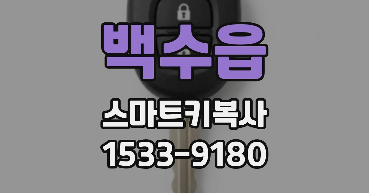 백수읍 스마트키복사