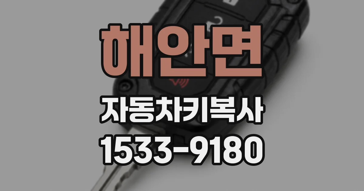 해안면 자동차키복사