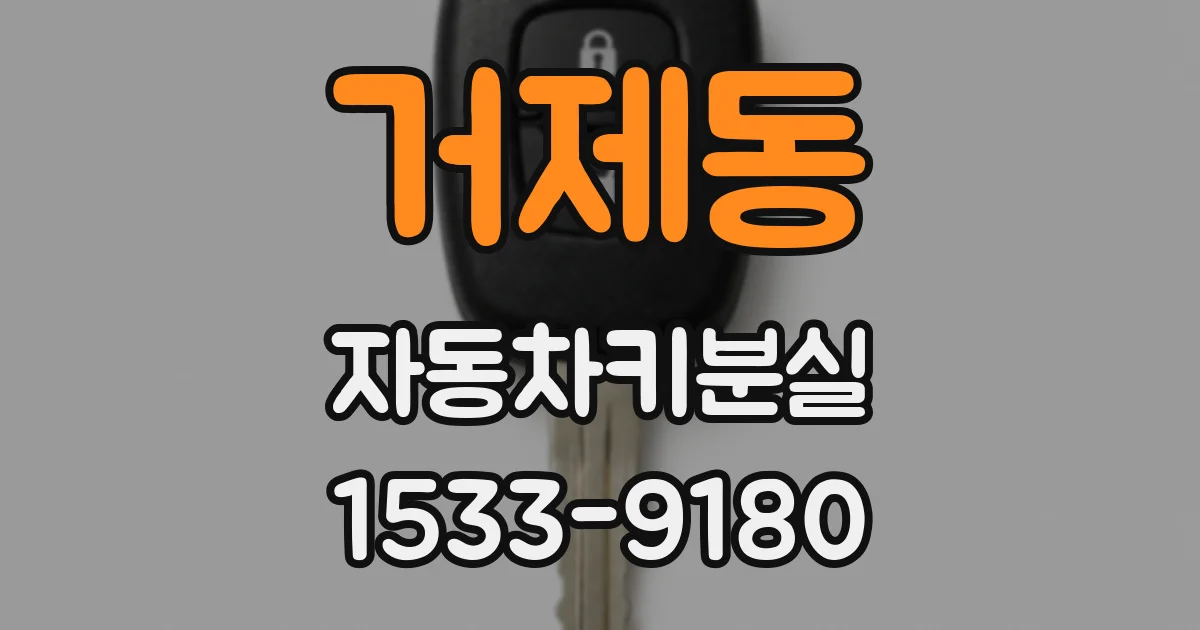 거제동 자동차키분실