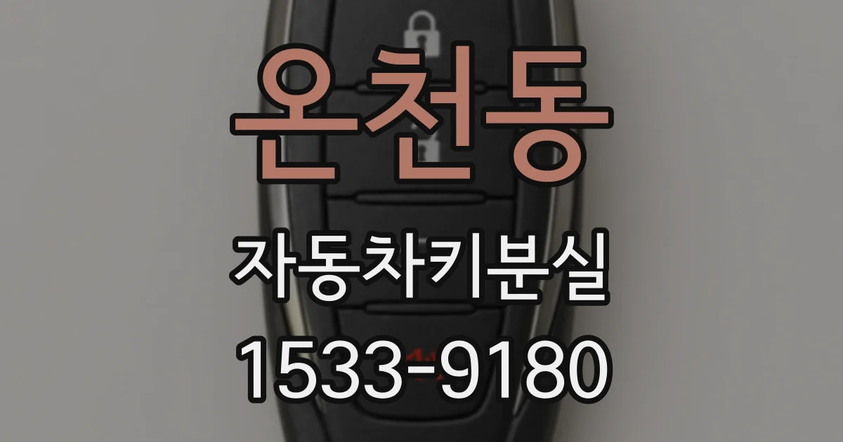 온천동 자동차키분실