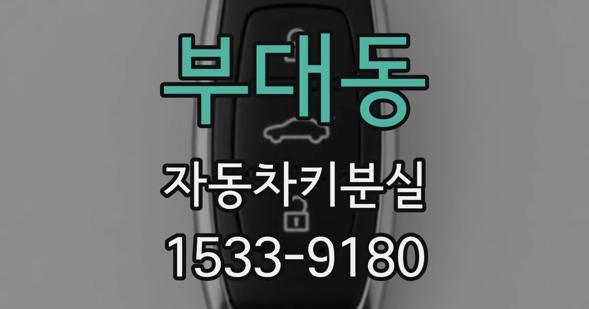 부대동 자동차키분실