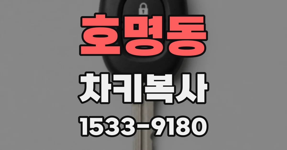 호명동 차키복사