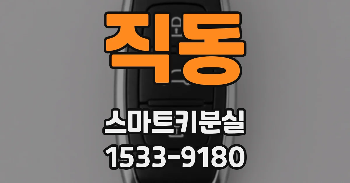 직동 스마트키분실