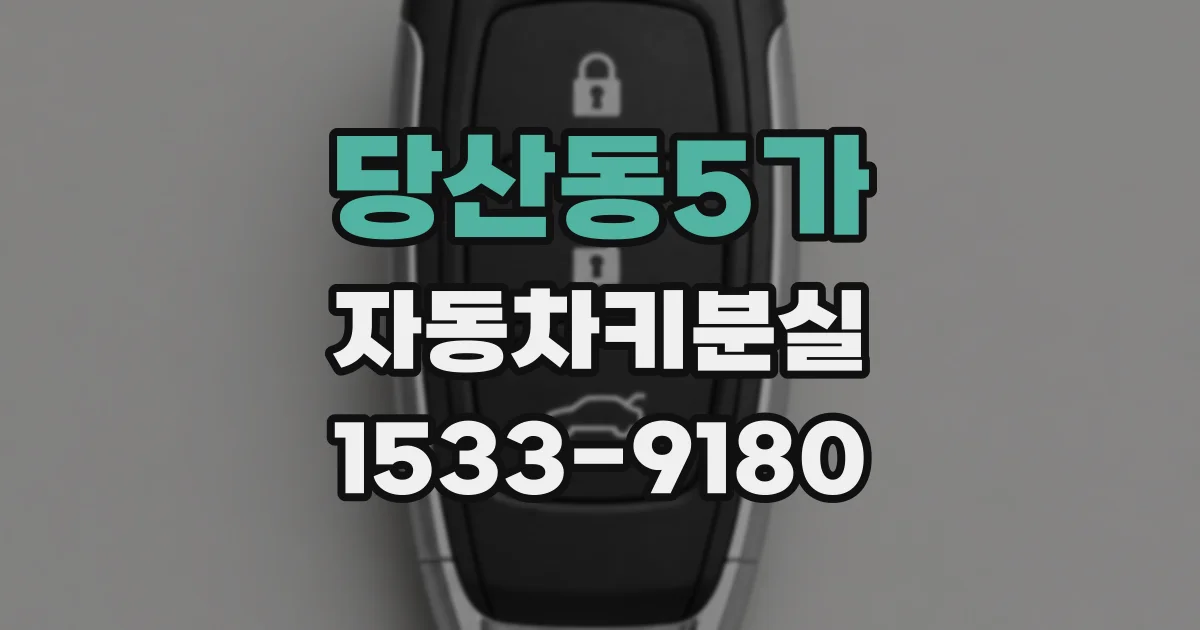 당산동5가 자동차키분실