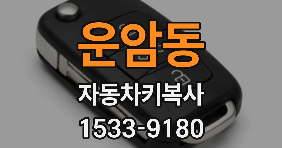 운암동 자동차키복사