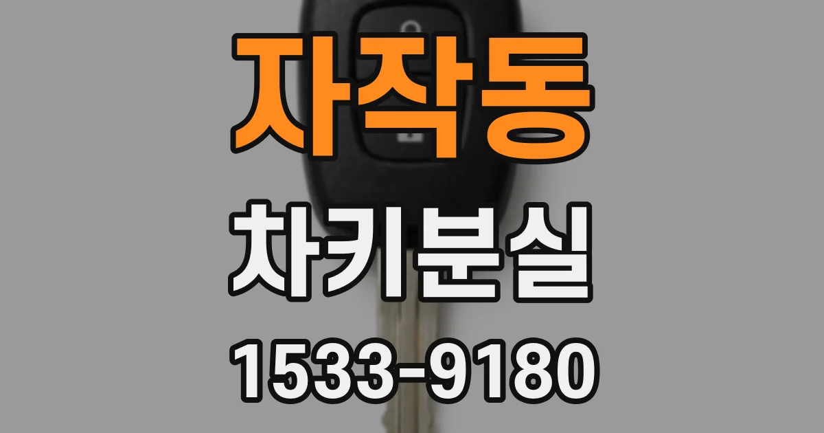 자작동 차키분실