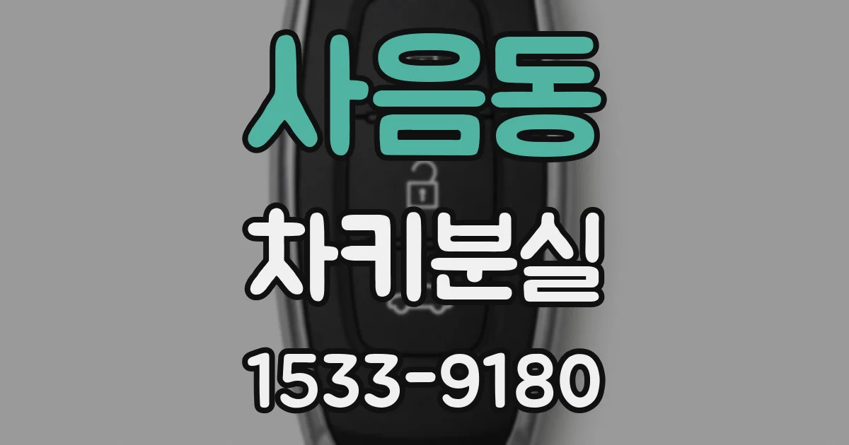사음동 차키분실