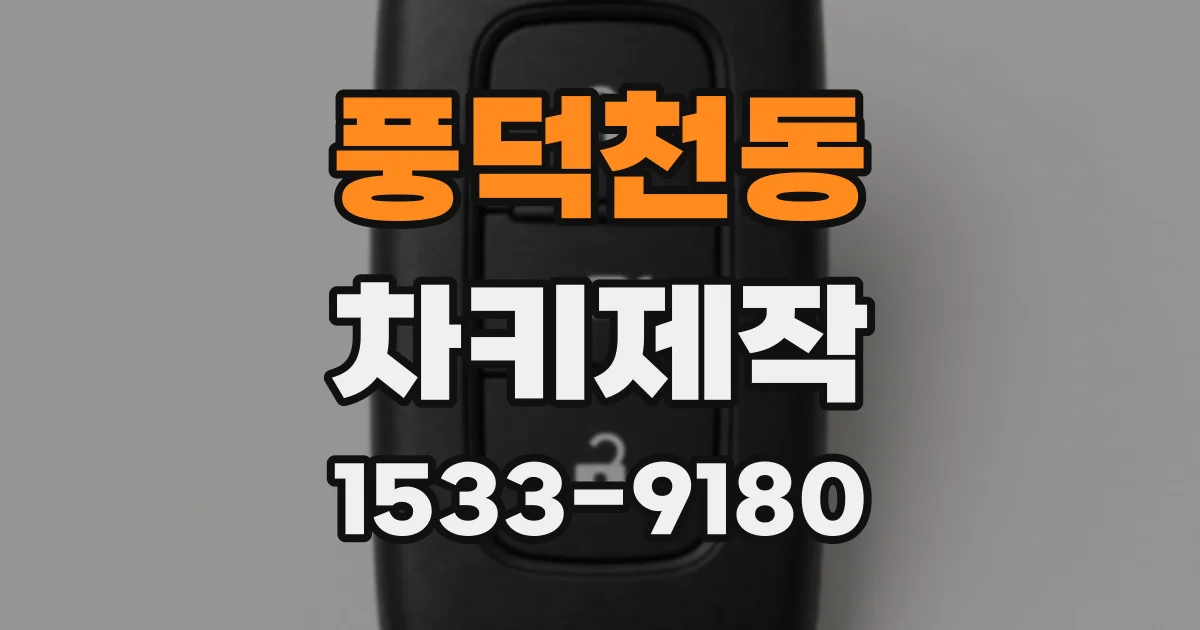 풍덕천동 차키제작