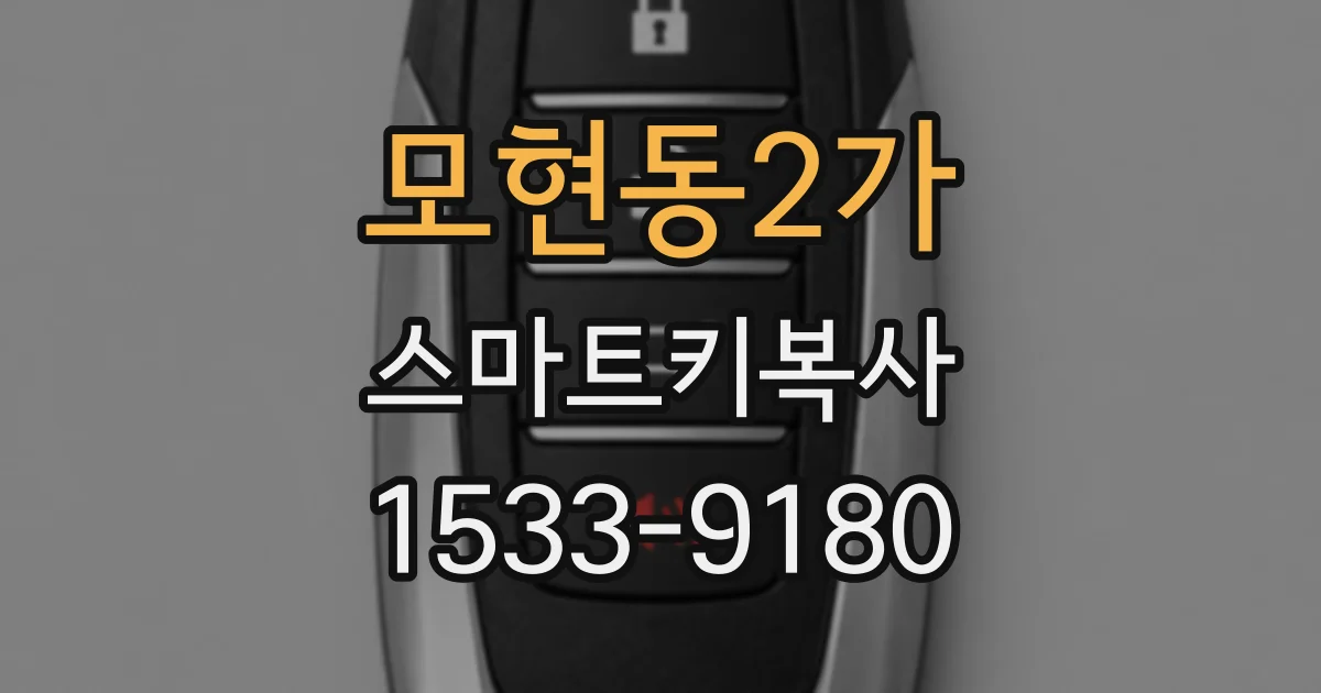 모현동2가 스마트키복사