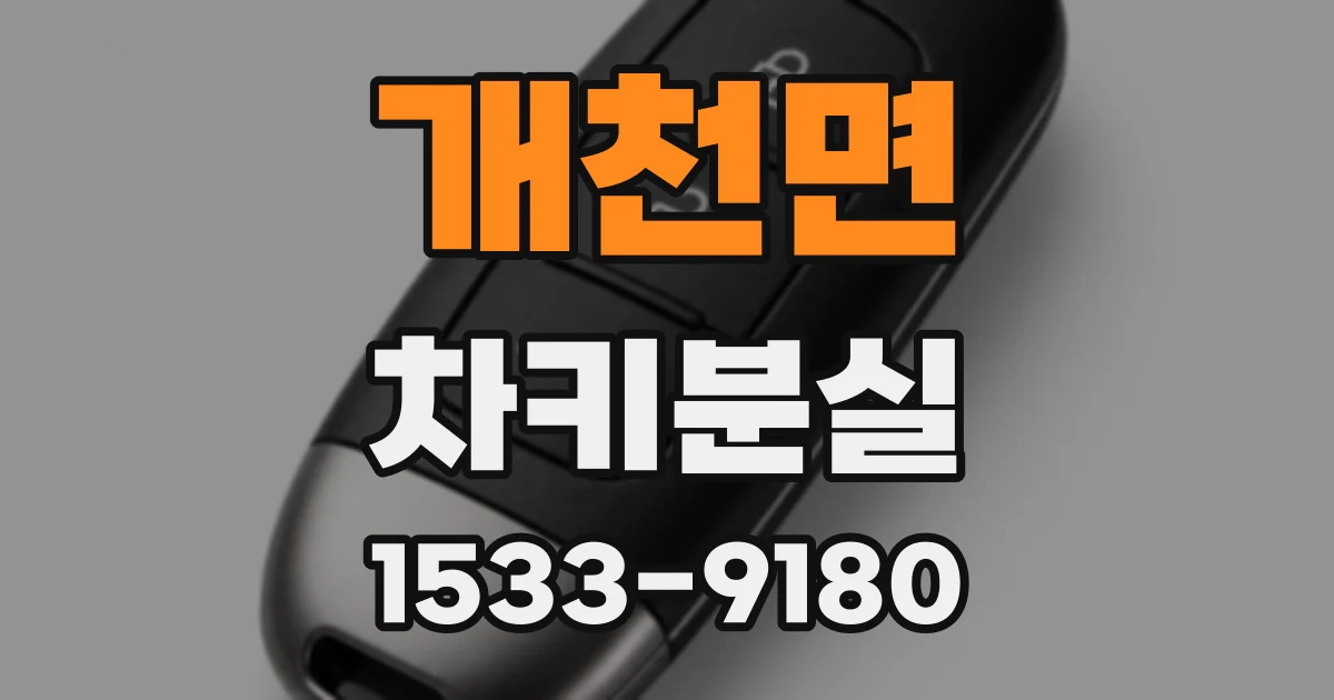 개천면 차키분실