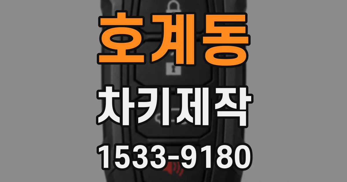 호계동 차키제작