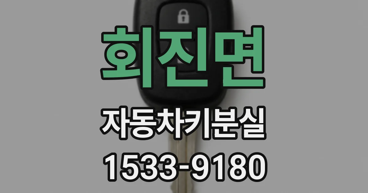회진면 자동차키분실
