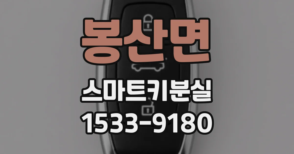 봉산면 스마트키분실