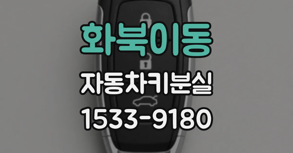 화북이동 자동차키분실