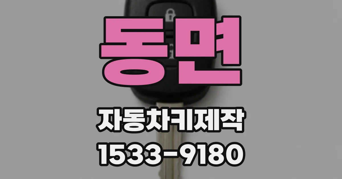 동면 자동차키제작