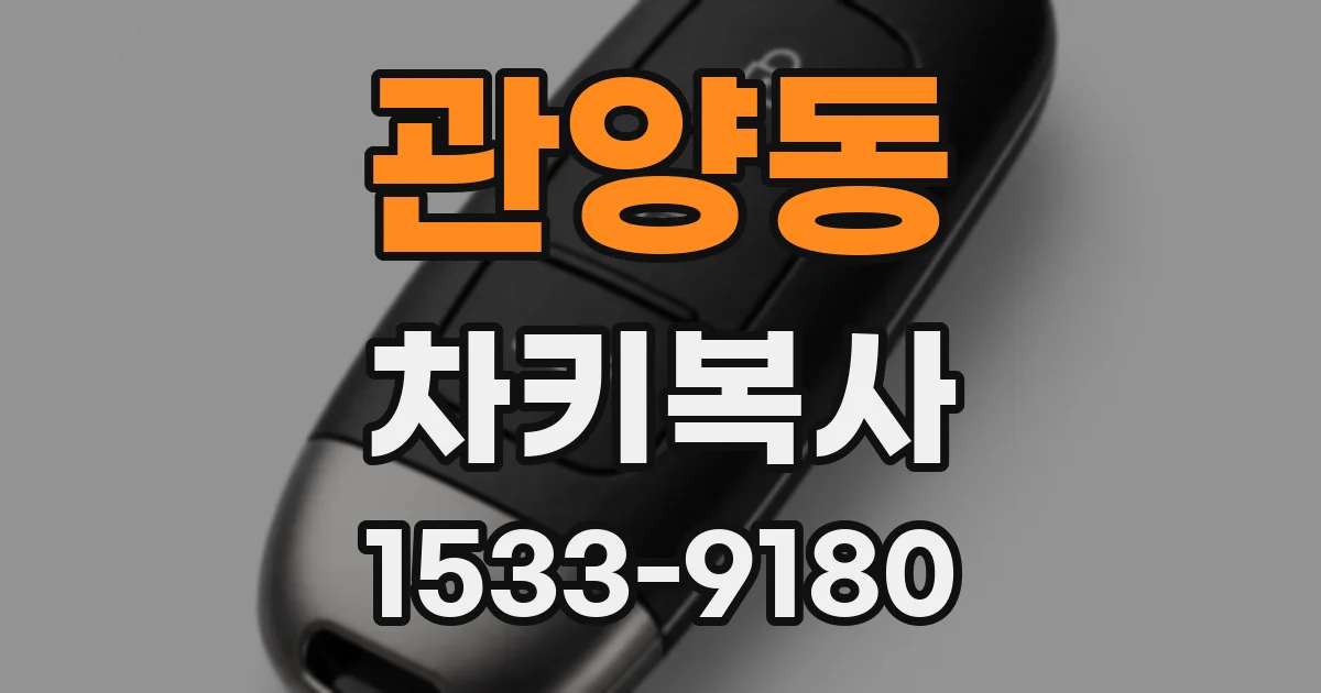 관양동 차키복사