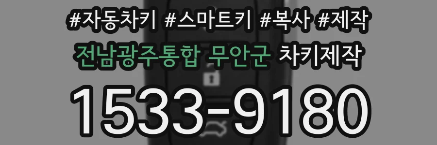 전남광주통합 무안군 차키제작