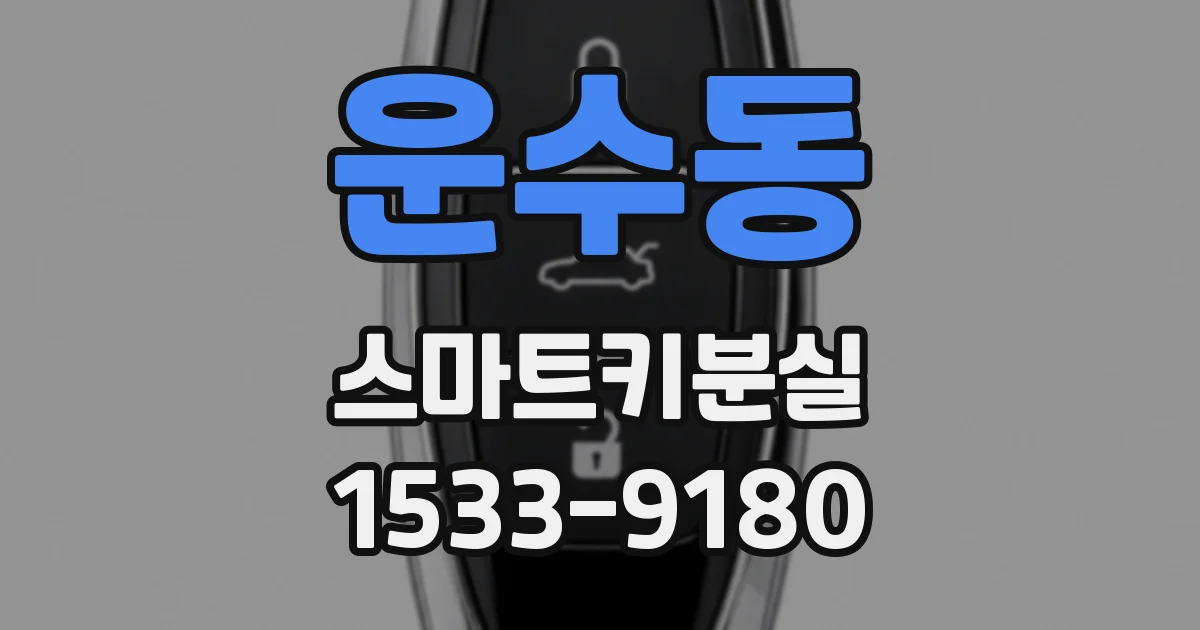 운수동 스마트키분실