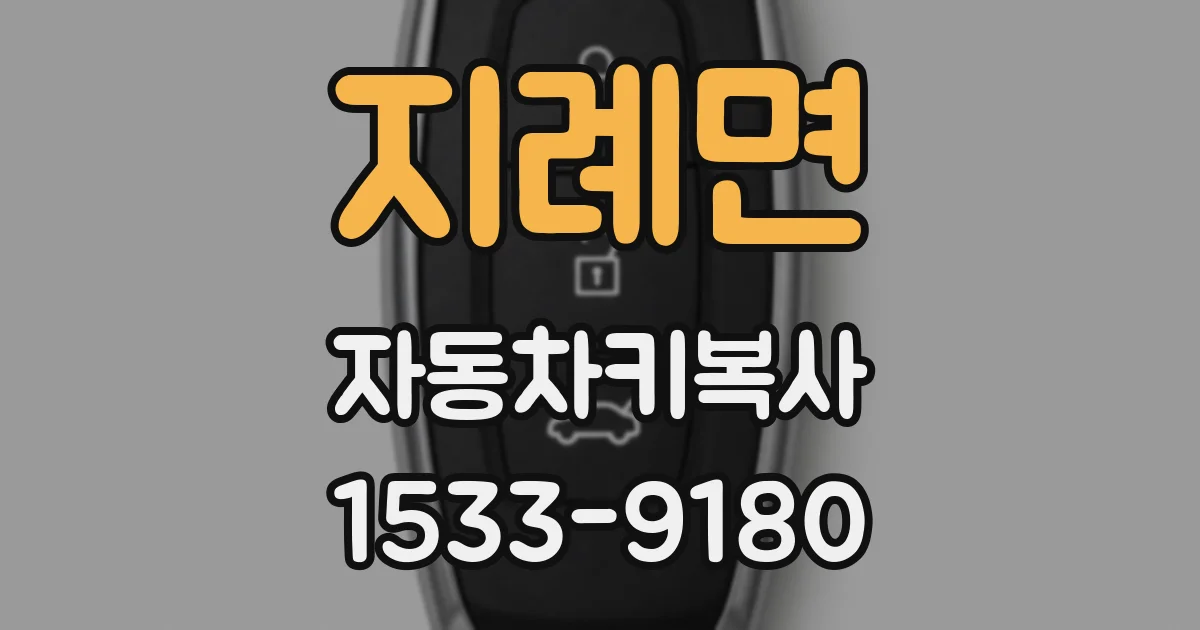 지례면 자동차키복사