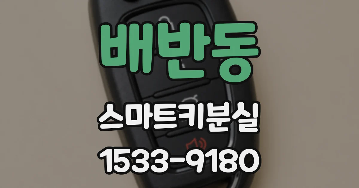 배반동 스마트키분실