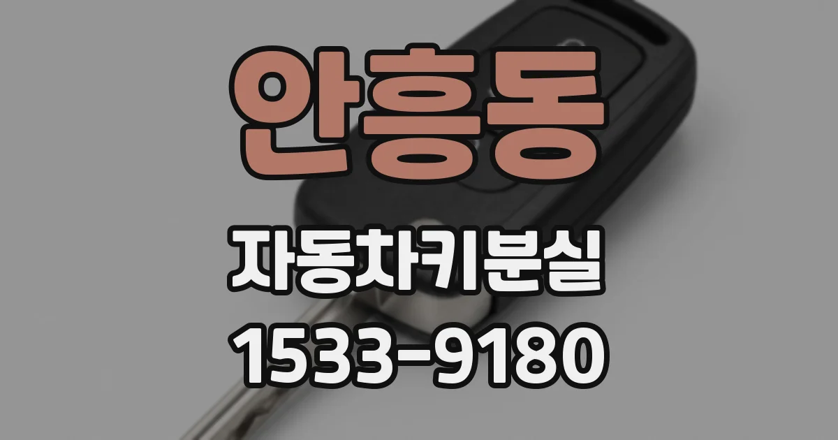 안흥동 자동차키분실