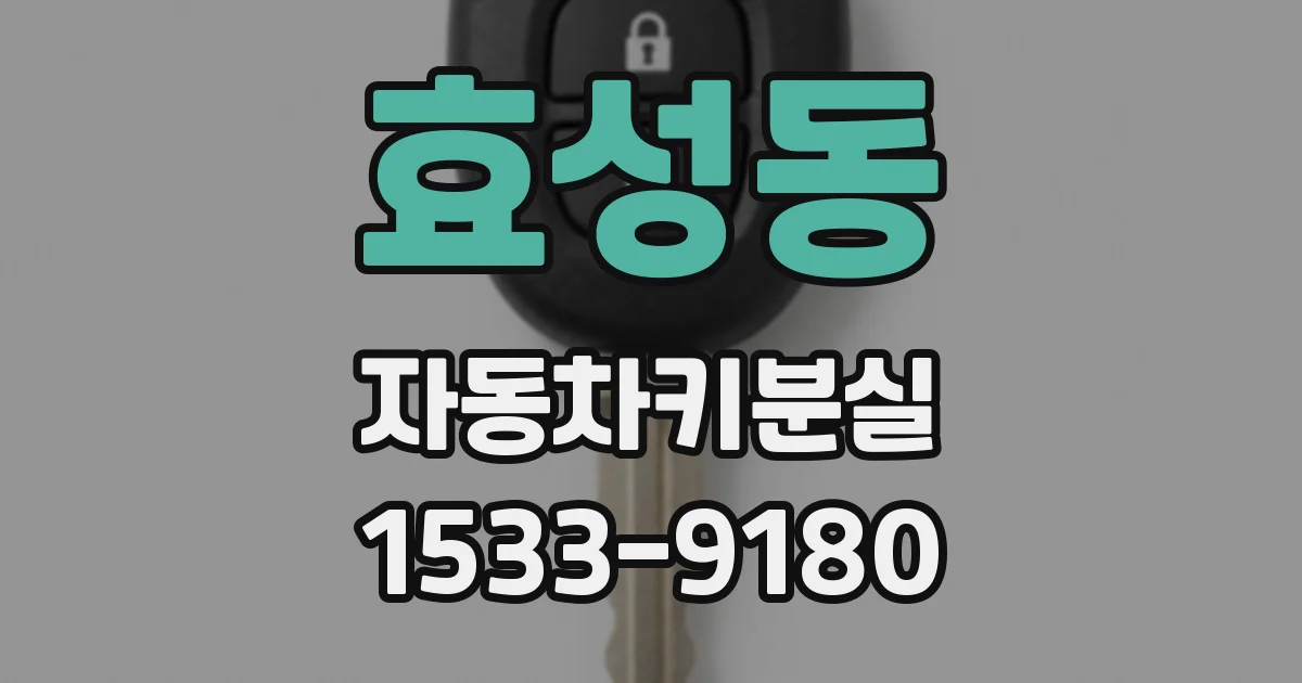 효성동 자동차키분실