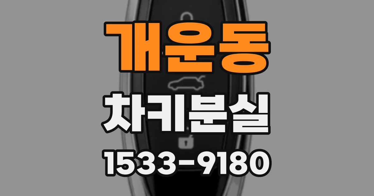 개운동 차키분실