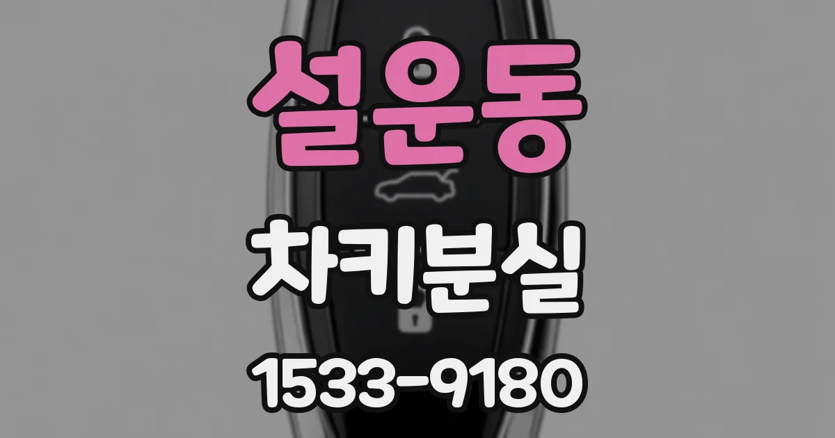 설운동 차키분실
