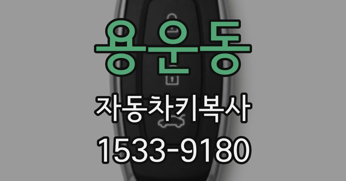 용운동 자동차키복사