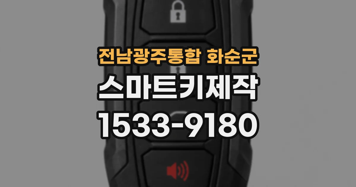 전남광주통합 화순군 스마트키제작
