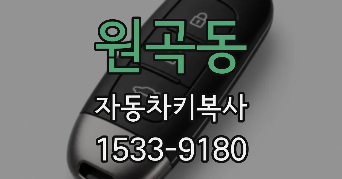 원곡동 자동차키복사