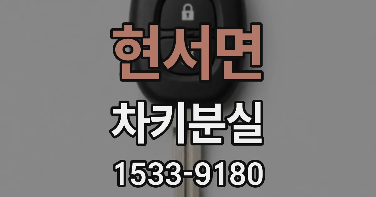 현서면 차키분실