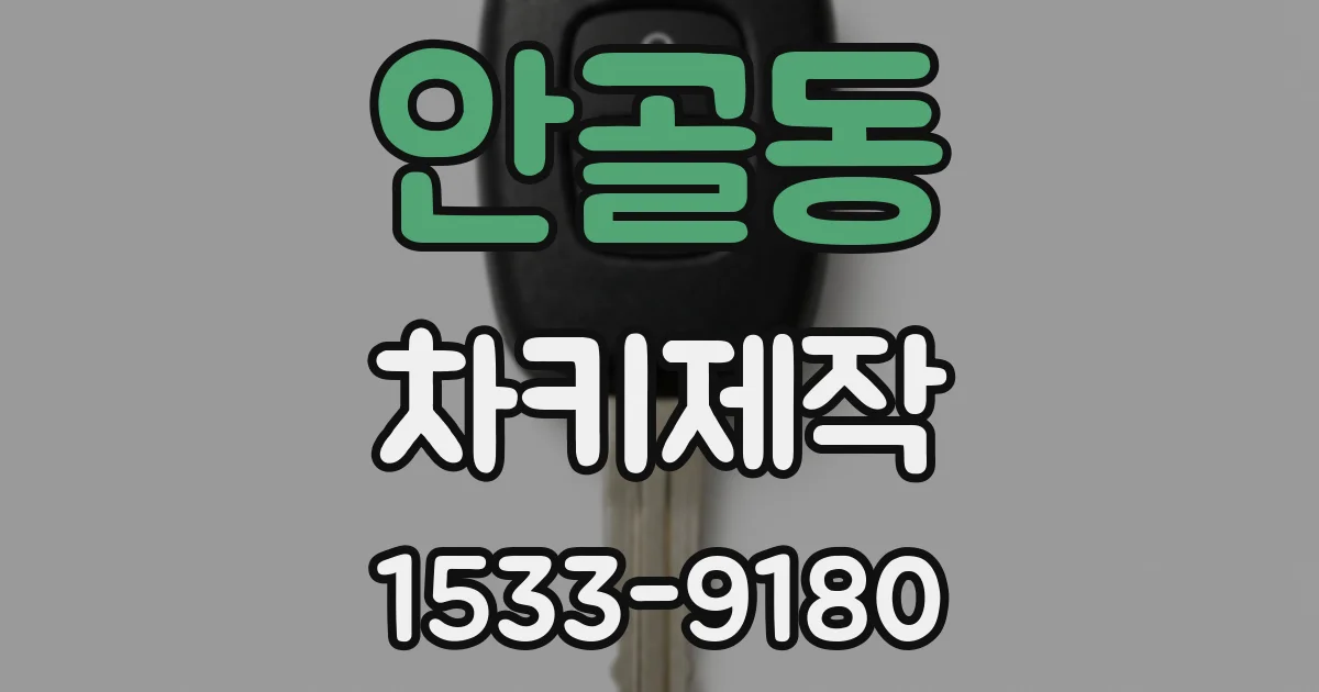 안골동 차키제작