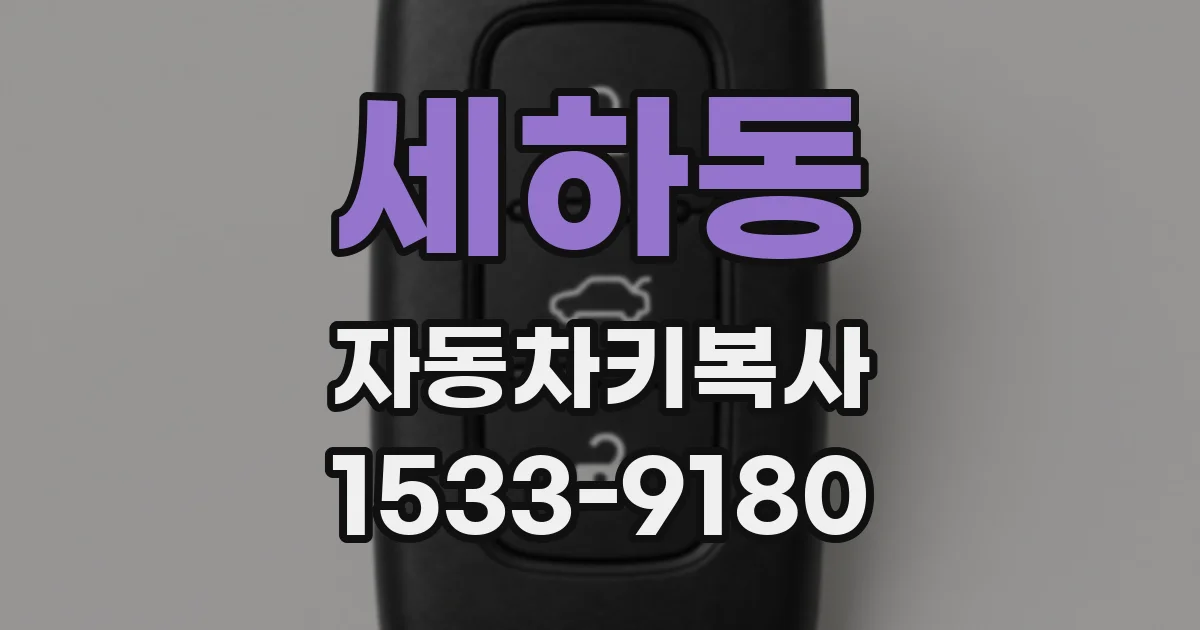 세하동 자동차키복사